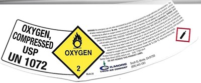 Hp Label (Gilmore Oxygen Compressed Sl)
